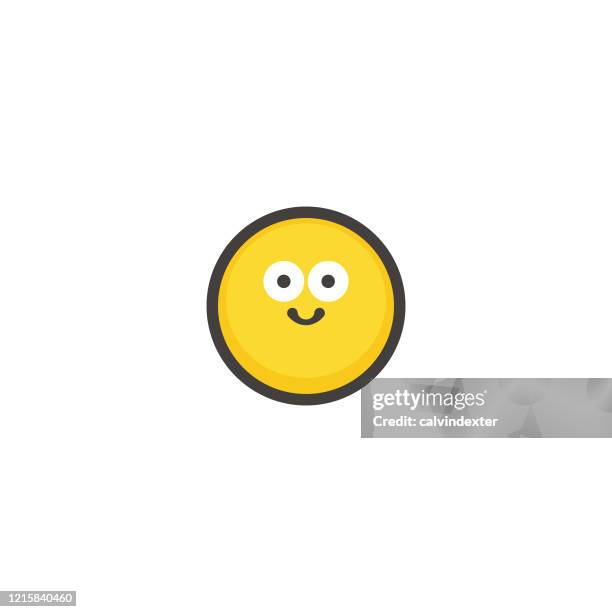 emoticon flat design contour line - wellness program stock illustrations