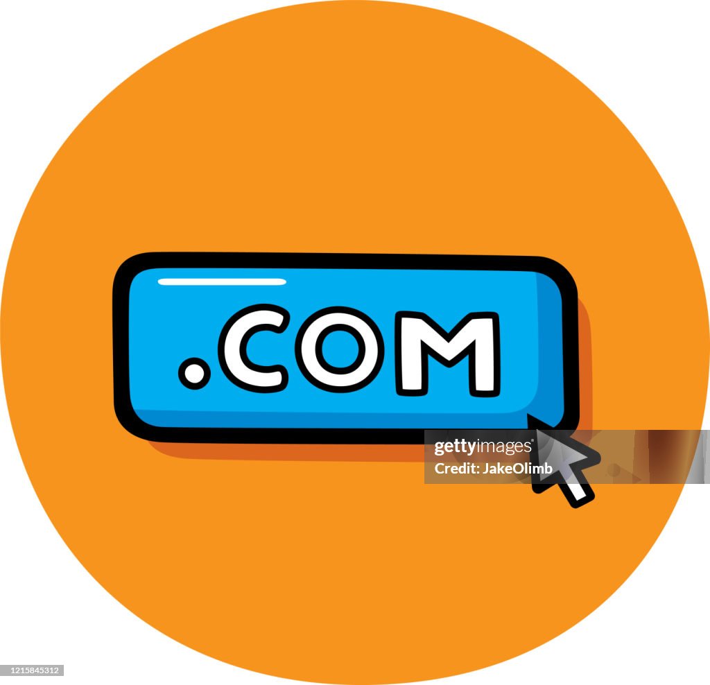 Com Button Dot Com Button Doodle High-Res Vector Graphic - Getty Images
