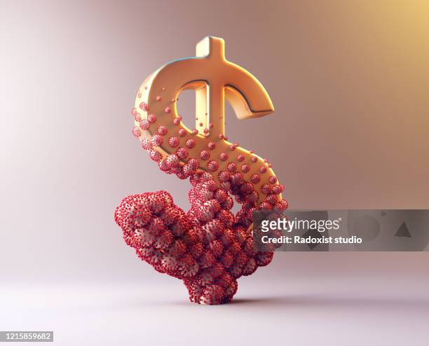 Pandemic financial crisis symbol of dollar