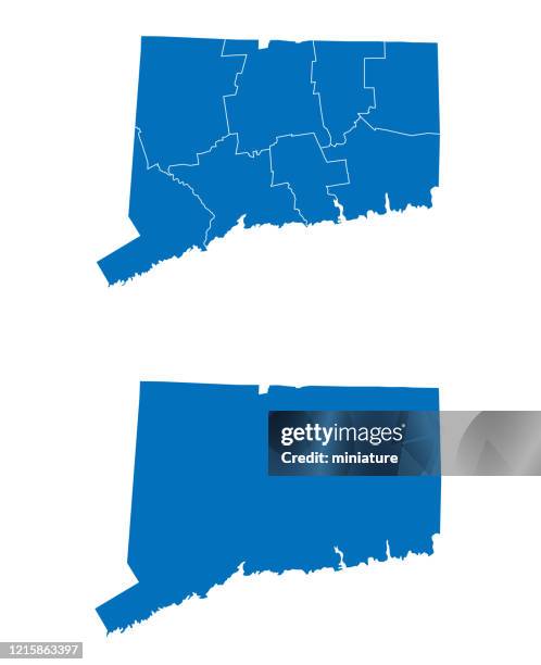 illustrazioni stock, clip art, cartoni animati e icone di tendenza di mappa del connecticut - connecticut