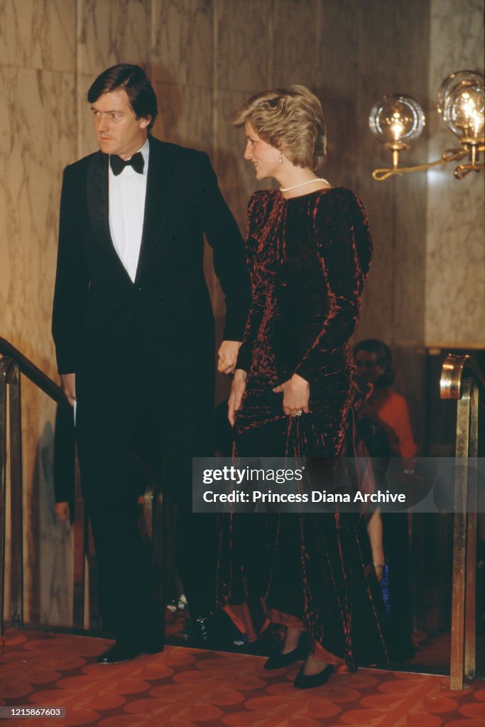 Diana Attends The 'Back To The Future' Premiere In London