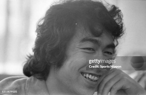 Japanese comedian Ken Shimura is photographed on June 17, 1976 in Tokyo, Japan.