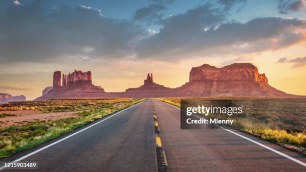 endless highway monument valley panorama route 163 arizona utah usa - travel boundless stock pictures, royalty-free photos & images