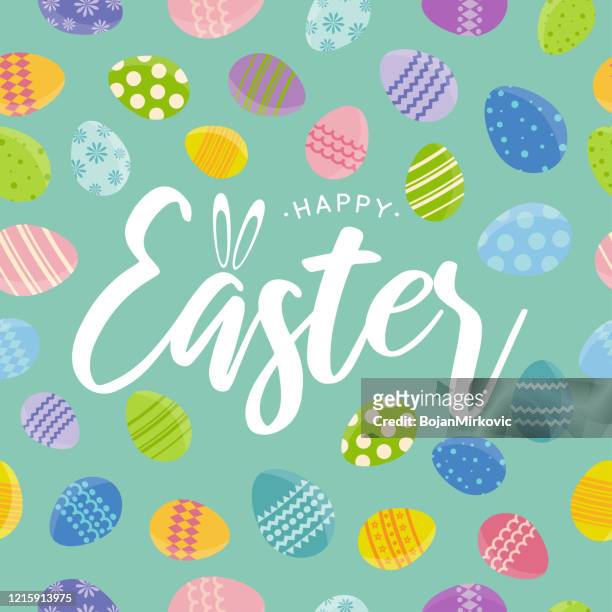 easter seamless pattern card. vector - easter stock illustrations