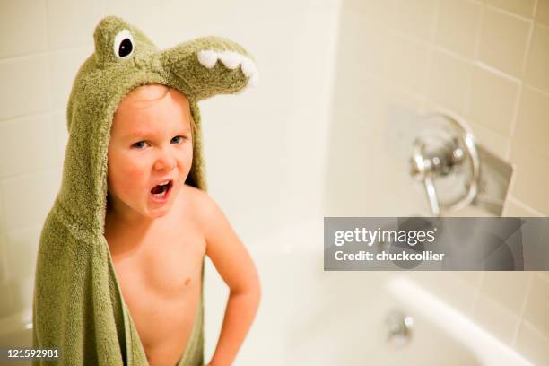 bath time - wrapped in a towel stock pictures, royalty-free photos & images