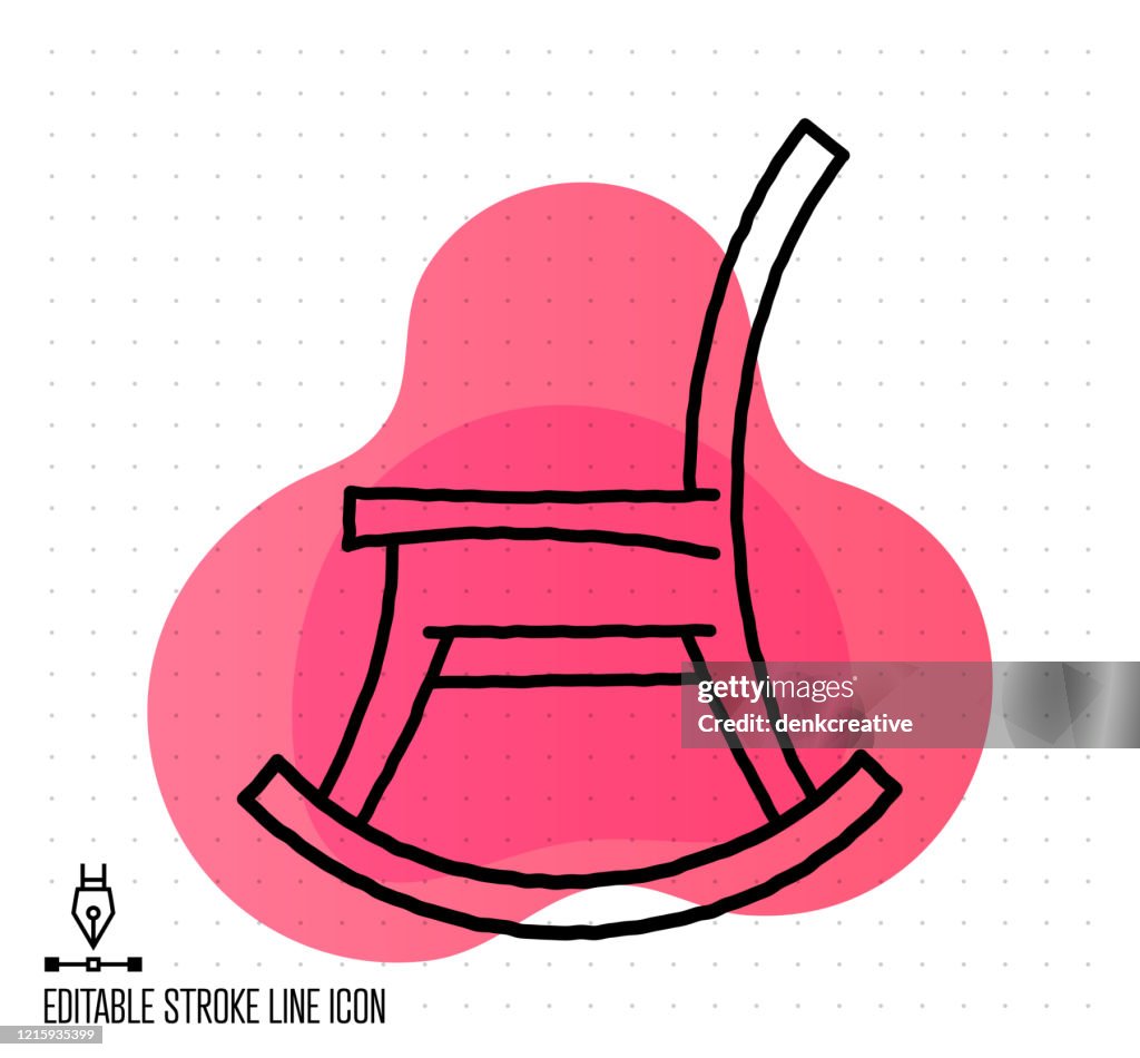 Retirement Span Vector Editable Line Illustration