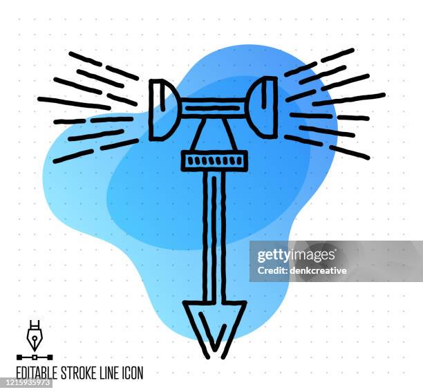 agricultural irrigation vector editable line illustration - spraying field stock illustrations
