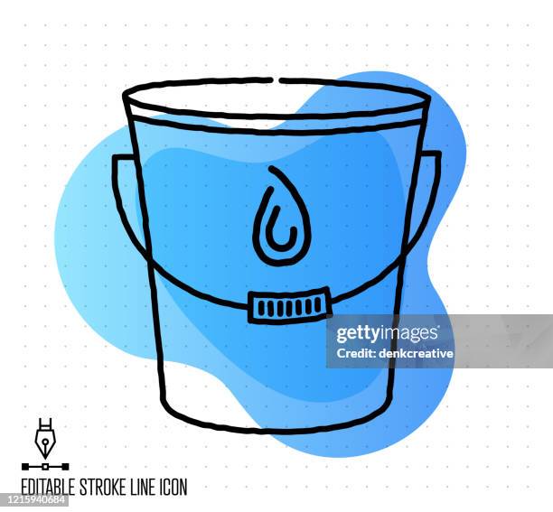 drought tolerance vector editable line illustration - stacked cans stock illustrations
