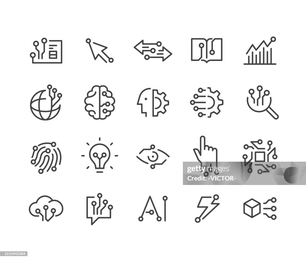 AI and Technology Icons - Classic Line Series
