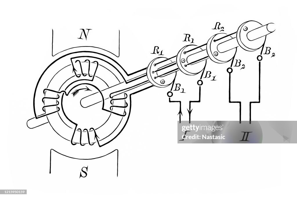 2 Phase Computer Scheme Of A Twophase Ac Machine High-Res Vector Graphic - Getty Images