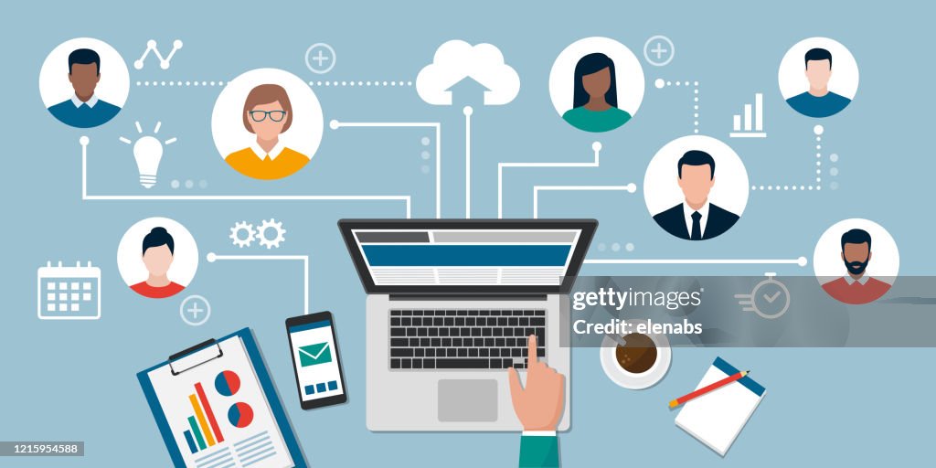 Teleworking And Online Freelancing High-Res Vector Graphic - Getty Images