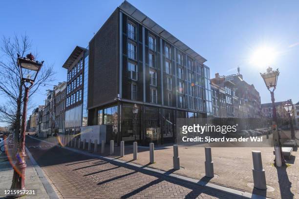 Closed Anne Frank House Museum in Amsterdam during a weekday morning following the advice of the Dutch government to stay at home for prevention of...