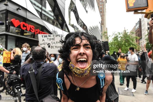 Protesters clash with police during a rally against the death of Minneapolis, Minnesota man George Floyd at the hands of police on May 28, 2020 in...