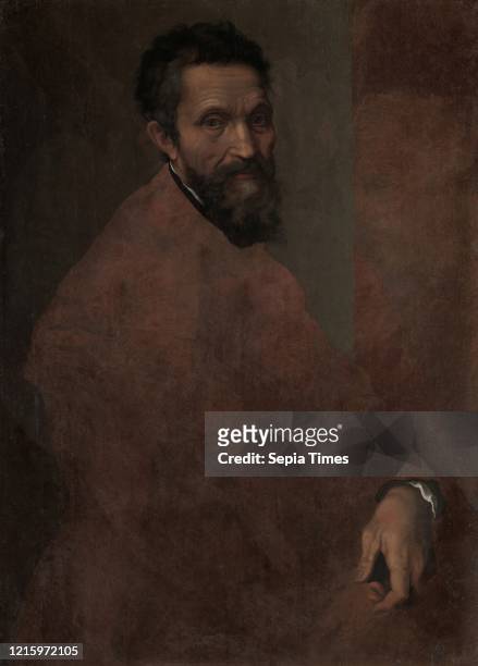 Michelangelo Buonarroti . Probably circa 1544. Oil on wood. 34 3/4 x 25 1/4 in. . Paintings. Daniele da Volterra . This unfinished portrait has...