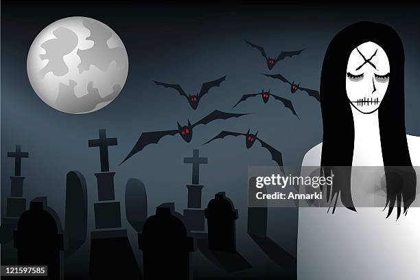 the graveyard princess - light breaking through stock illustrations