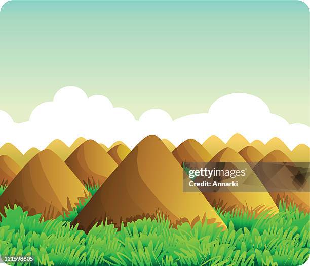 chocolate hills - bohol stock illustrations