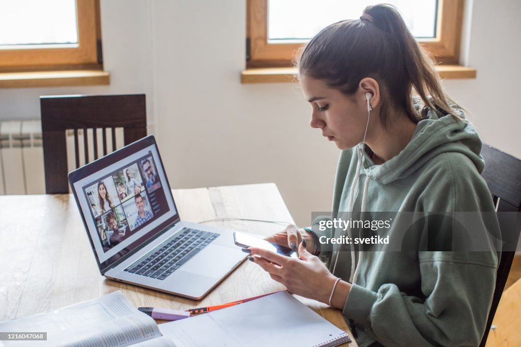 Student Learning During Isolation Period High-Res Stock Photo - Getty ...