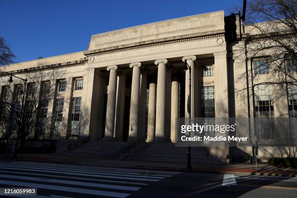 View of Building 7 on the campus of Massachusetts Institute of Technology on March 31, 2020 in Cambridge, Massachusetts. Students at Universities...