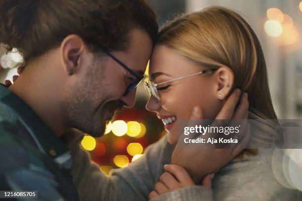 happy new year, my love. - christmas eyeglasses stock pictures, royalty-free photos & images