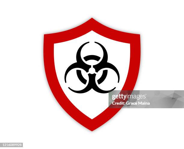 bio hazard symbol for infectious diseases warning - rickettsia stock illustrations