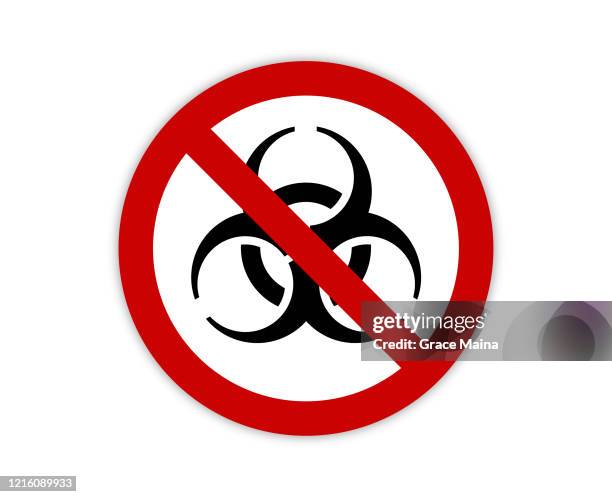 bio hazard symbol for infectious diseases warning - rickettsia stock illustrations