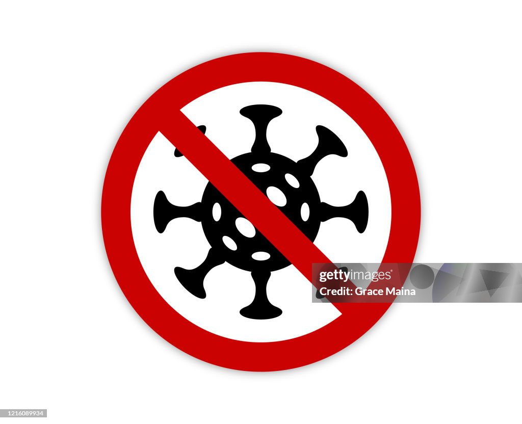 Infectious Virus Icon Symbol For Pandemic And Dangerous Contagious Diseases Warning