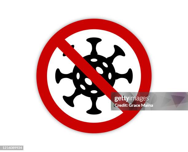 infectious virus icon symbol for pandemic and dangerous contagious diseases warning - rna virus stock illustrations