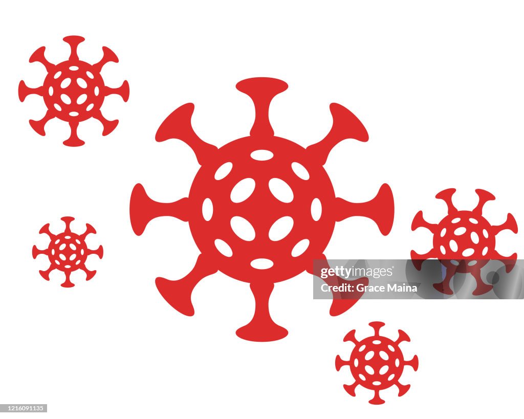 Infectious Virus Icon Symbol For Pandemic And Dangerous Contagious Diseases Vector Illustration