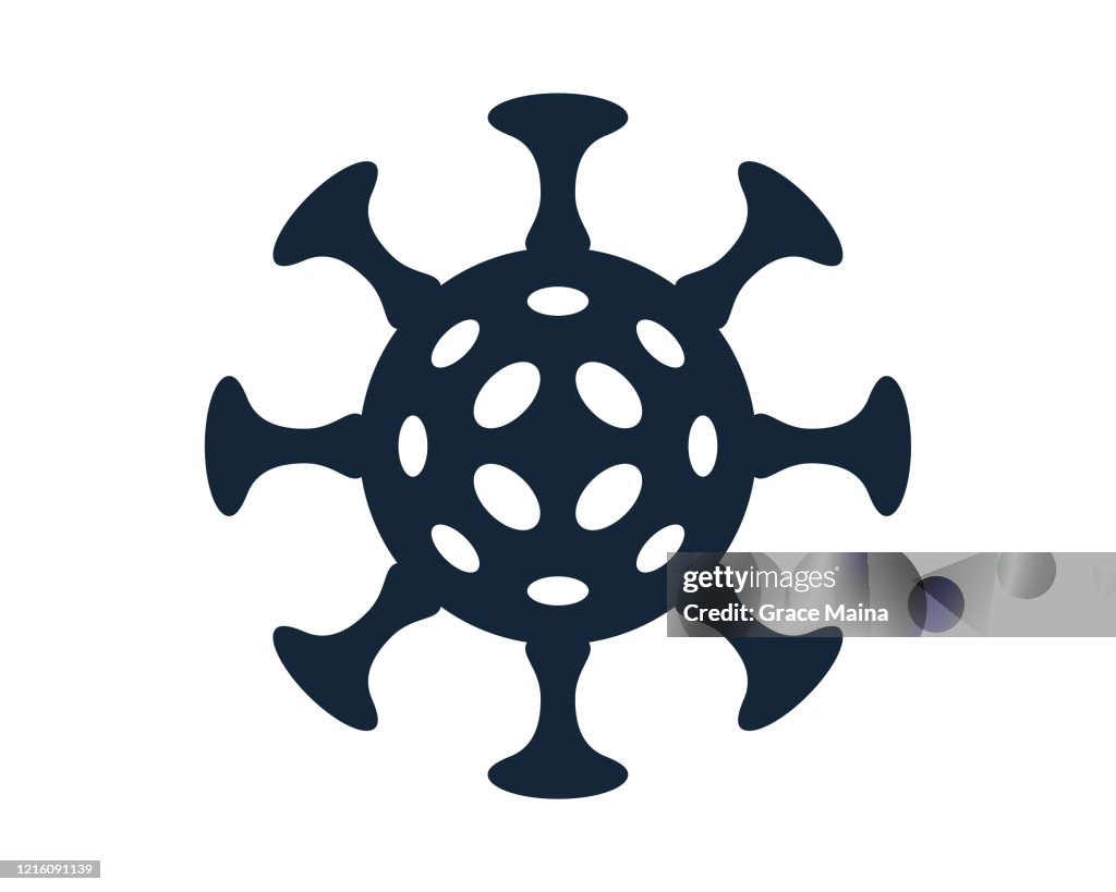 Infectious Virus Icon Symbol For Pandemic And Dangerous Contagious Diseases Vector Illustration