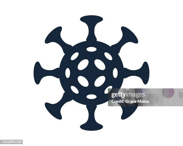 infectious virus icon symbol for pandemic and dangerous contagious diseases vector illustration - arenavirus stock illustrations