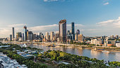 Brisbane city and Soutbank view during a sunny afternoon