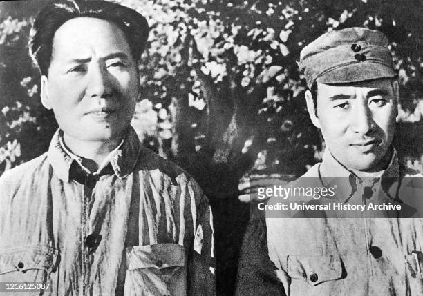 Lin Biao with Mao Zedong. 1940. Mao Zedong , was a Chinese communist revolutionary who became the founding father of the People's Republic of China ,...