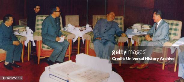 Hua Guofeng with Mao Zedong and Lee Kuan Yew, May 1976. Mao Zedong , was a Chinese communist revolutionary who became the founding father of the...