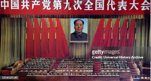 Mao Zedong, attending the standing committee of the Peoples Congress 1966.
