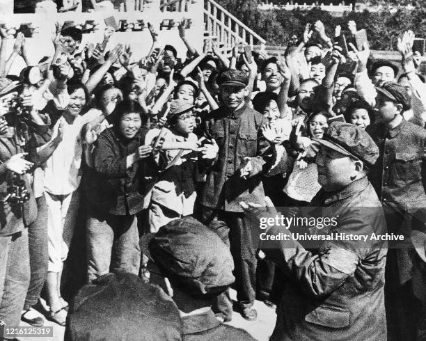 Chairman Mao with Red Guards during the Cultural Revolution. 1966. Mao Zedong , was a Chinese communist revolutionary who became the founding father...