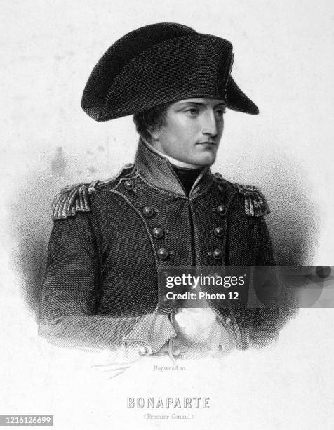 Napoleon Bonaparte : First Consul. Engraving.