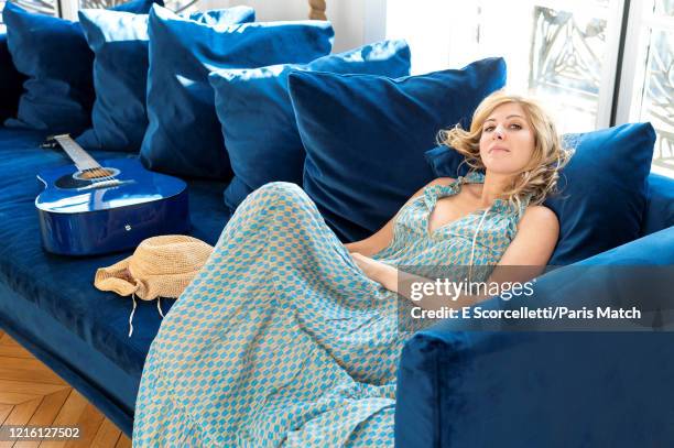 Writer Amanda Sthers is photographed for Paris Match at her home on May 15, 2020 in Paris, France.