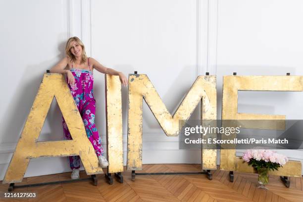 Writer Amanda Sthers is photographed for Paris Match at her home on May 15, 2020 in Paris, France.