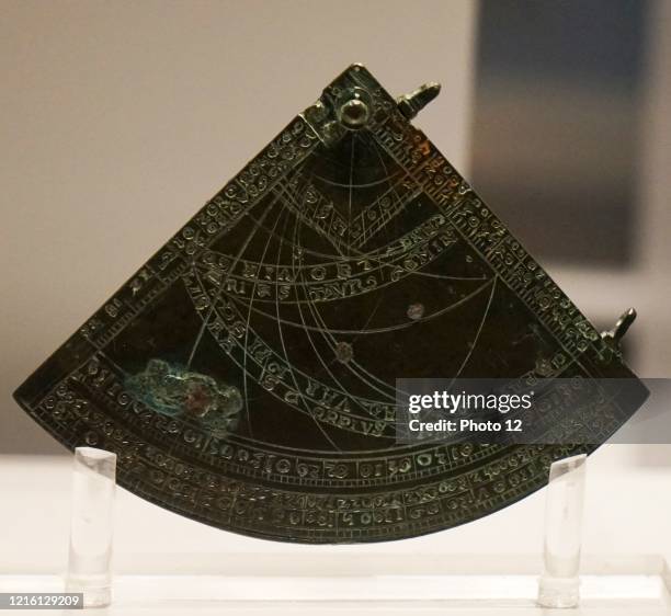 Copper-alloy astrolabe quadrant. Dated 14th Century.