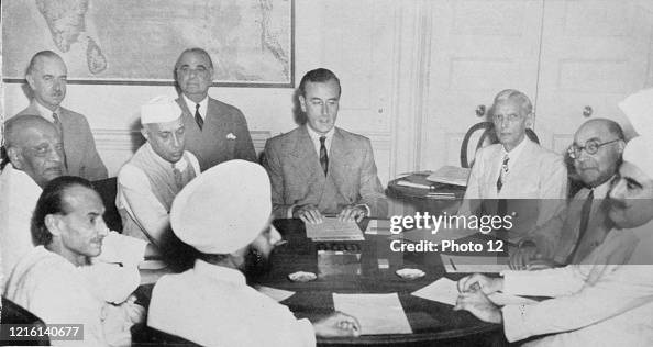 Meeting with the Indian Leaders at the British Viceroy's House. Meeting with the Indian Leaders at the British Viceroy's House.