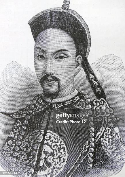 Portrait of Guangxu Emperor eleventh emperor of the Qing dynasty, and the ninth Qing emperor to rule over China.