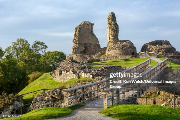 montgomery castle, wales. - powys stock pictures, royalty-free photos & images