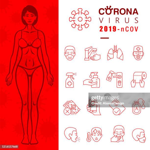 protect yourself against the new coronavirus - biohazardous substance stock illustrations