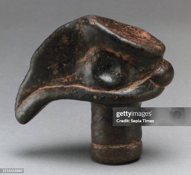 Bird Head, Date unknown, Papua New Guinea, Morobe province, Morobe province, Stone, pigment, H. 4 1/2 x W. 2 x D. 4 1/2 in. , Stone-Sculpture,...