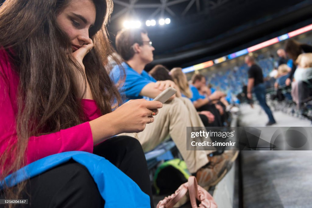 Woman using smartphone