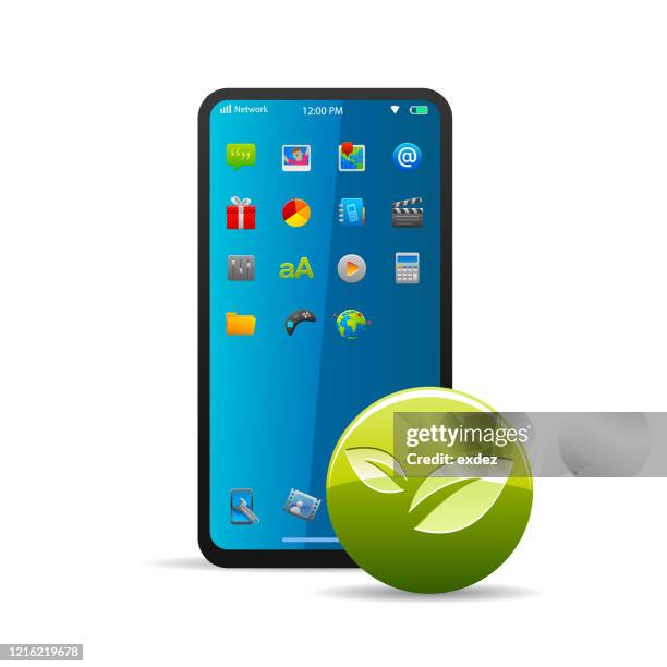 Cartoon Tree Using Phone 263 Mobile Nature Trees High Res Illustrations - Getty Images