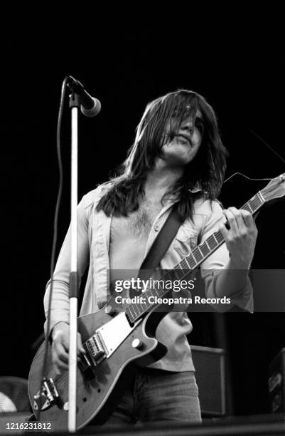 Malcolm Young from the rock band AC/DC Live at Reading Festival In Reading, UK August 29, 1976