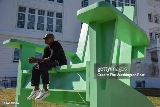 Comedian Dave Chappelle visits the school he once attended, Duke Ellington School of the Arts, on Friday, September 29 in Washington, DC. Mayor...