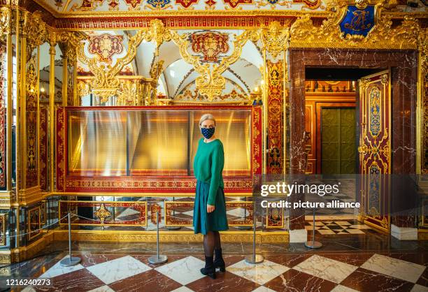 May 2020, Saxony, Dresden: Marion Ackermann, the General Director of the Dresden State Art Collections , is standing in front of the looted and now...