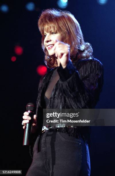 Patty Loveless performs at Shoreline Amphitheatre on June 14, 1992 in Mountain View, California.